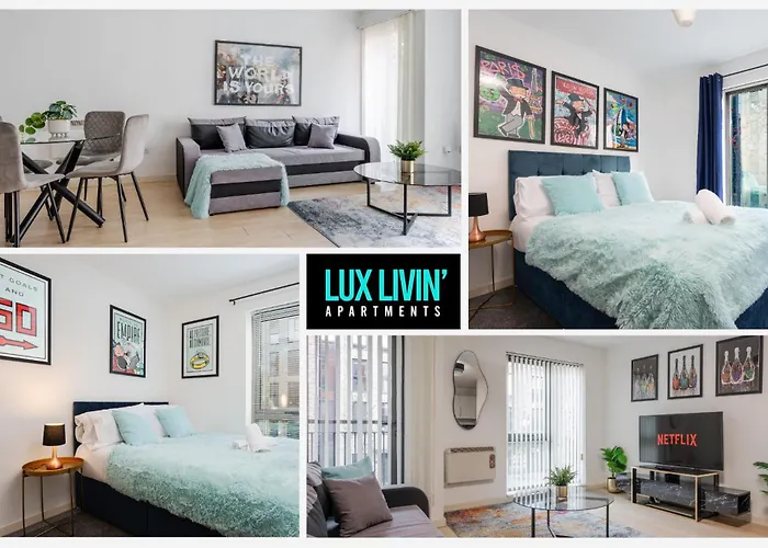 Lux Livin' Apartments - Luxury 2 Bed Apartment City Centre Free Parking